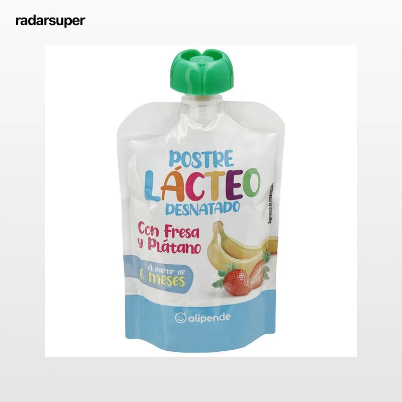 Postre lácteo desnatado Alipende 100gr Fresa y plátano