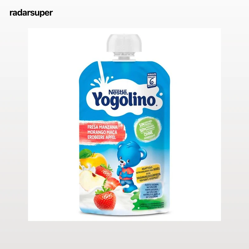 Postre lácteo infantil con puré de fresa y manzana Nestlé Yogolino 100 g
