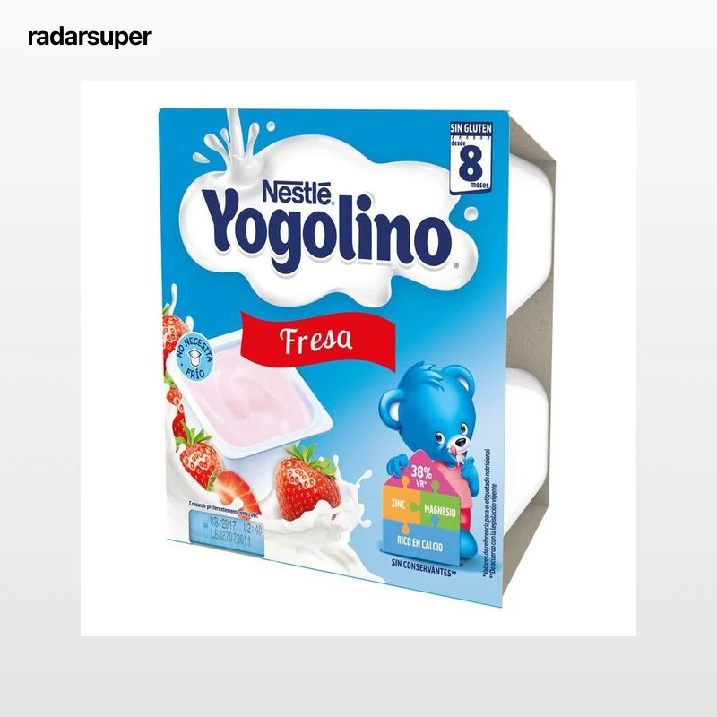 Postre Nestlé Yogolino fresa desde 8meses pack 4