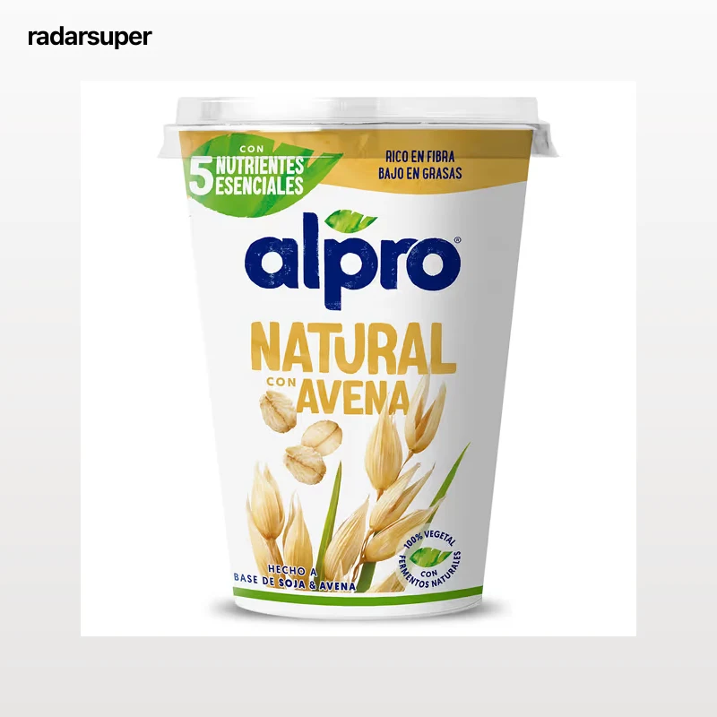 Postre de soja natural con avena Alpro vaso 400 g