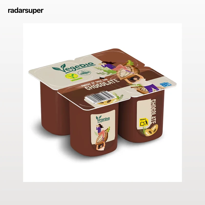 Postre vegetal de soja con chocolate Dia Vegedia 4 x 100 g