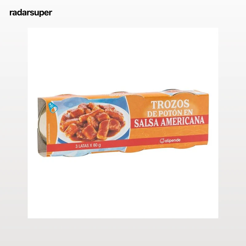 Potón en trozos con salsa americana Alipende pack3