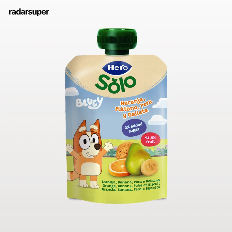 Pouch Hero Solo naranja plátano pera y galleta 100g