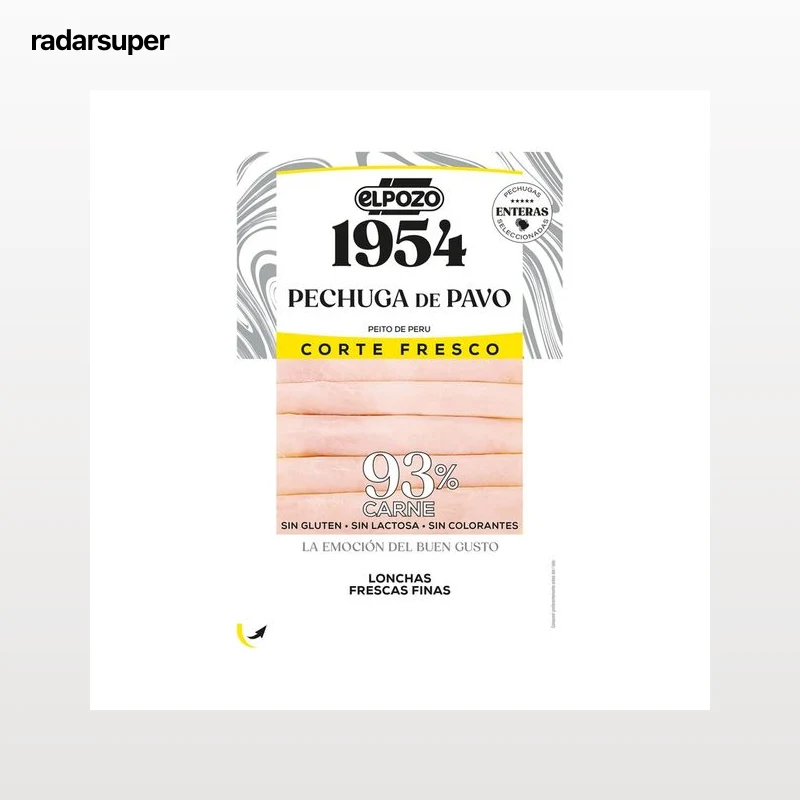 EL POZO 1954 Corte fresco Pechuga de pavo cortada en finas lonchas 120 g.