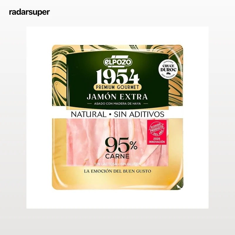 EL POZO 1954 Premium gourmet Jamón extra, asado con madera de haya, cortado en lonchas 130 g.