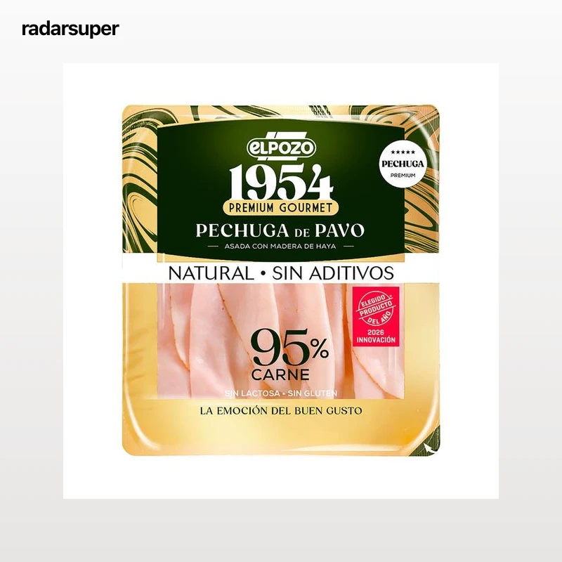 EL POZO 1954 Premium gourmet Pechuga de pavo asada con madera de haya cortada en lonchas 120 g.