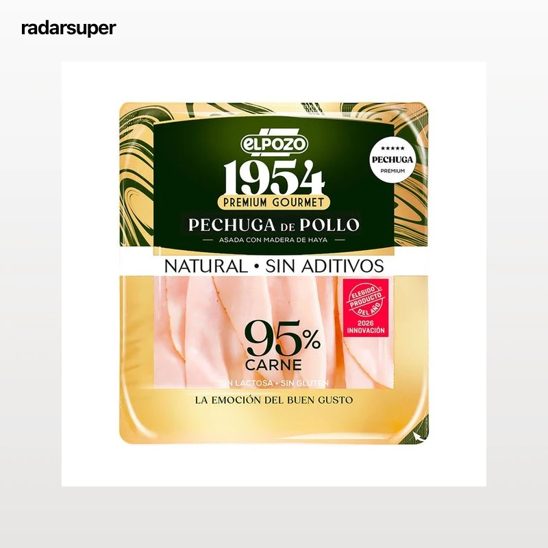 EL POZO 1954 Premium gourmet Pechuga de pollo asada con madera de Haya, cortada en lonchas 120 g.