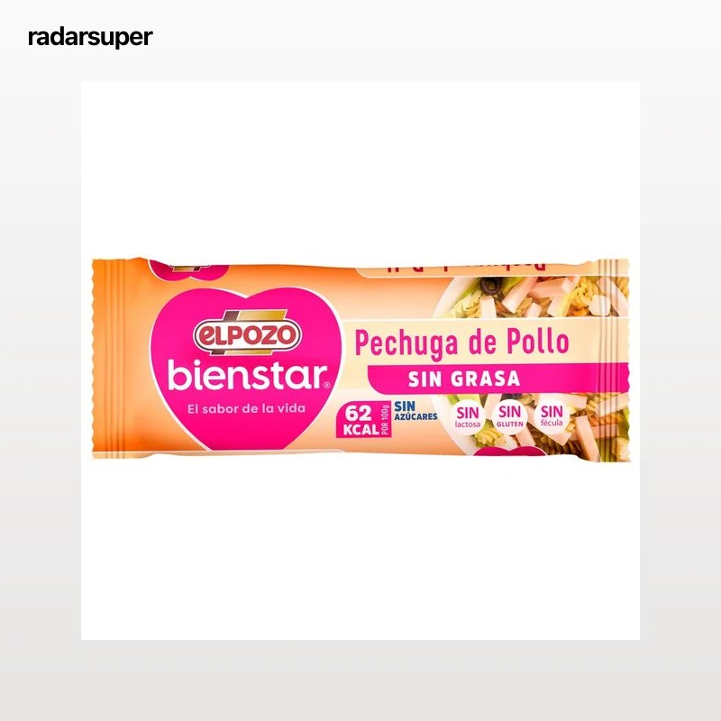 EL POZO Bienstar Pechuga de pollo cocida con sabor ahumado sin grasa ni azúcares 340 g.