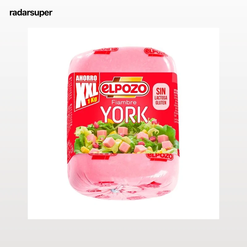 EL POZO Fiambre de york, sin gluten ni lactosa 1 kg.