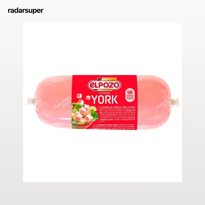 EL POZO Fiambre de York sin gluten ni lactosa 450 g.