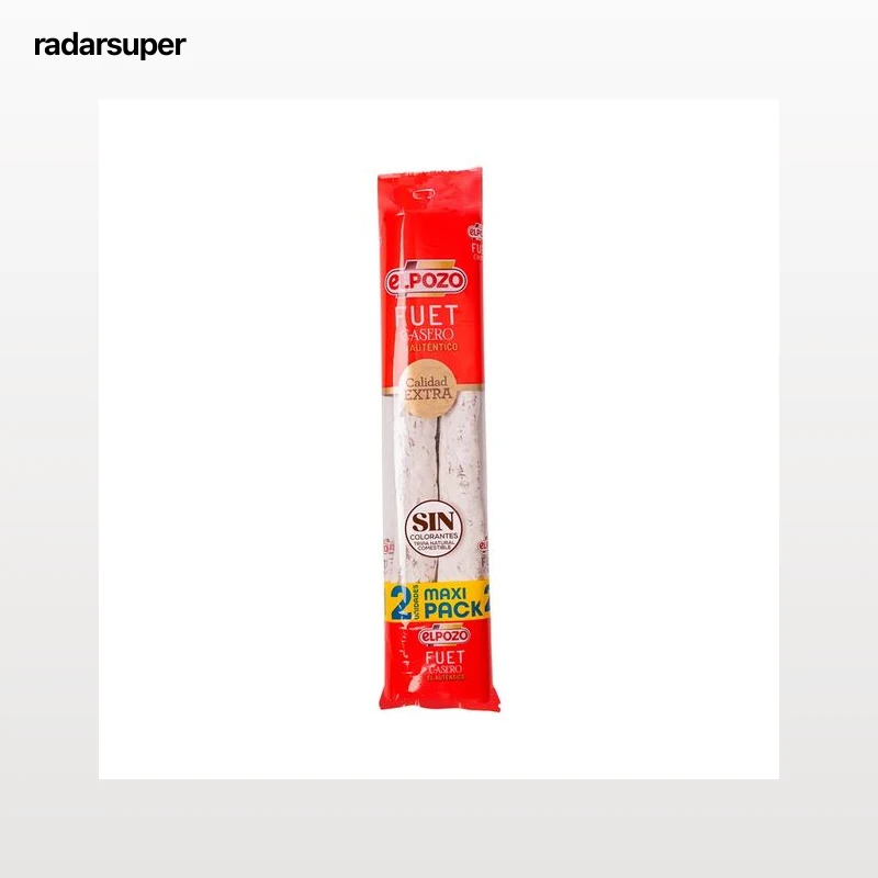 EL POZO Fuet casero categoria extra, embuchado en tripa natural, sin colorantes 2 x 150 g.
