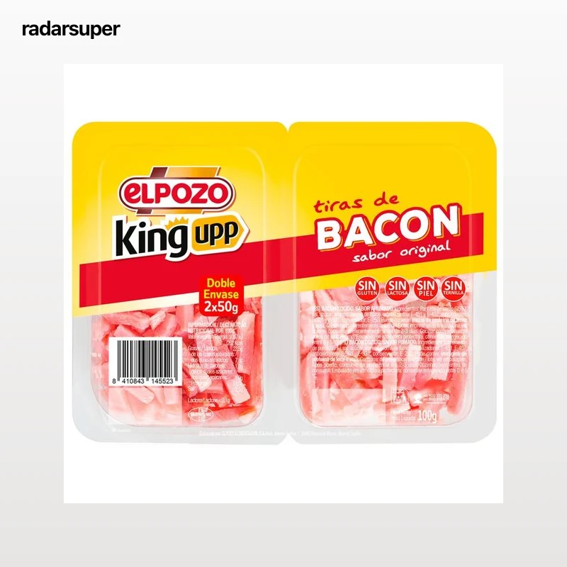 EL POZO King upp Bacon cortado en tiras, sin piel ni ternilla 2 x 50 g.