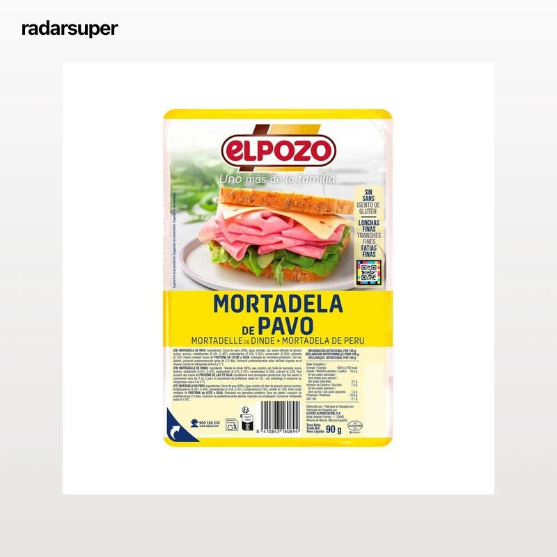 EL POZO Mortadela de pavo cortada en lonchas 90 g.