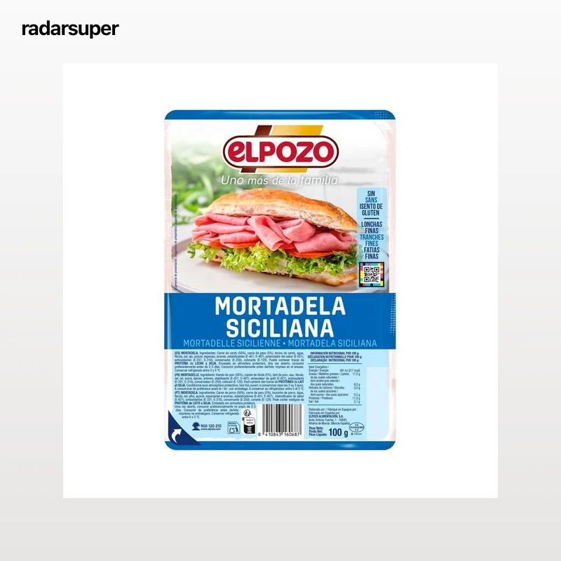 EL POZO Mortadela siciliana cortada en lonchas 100 g.