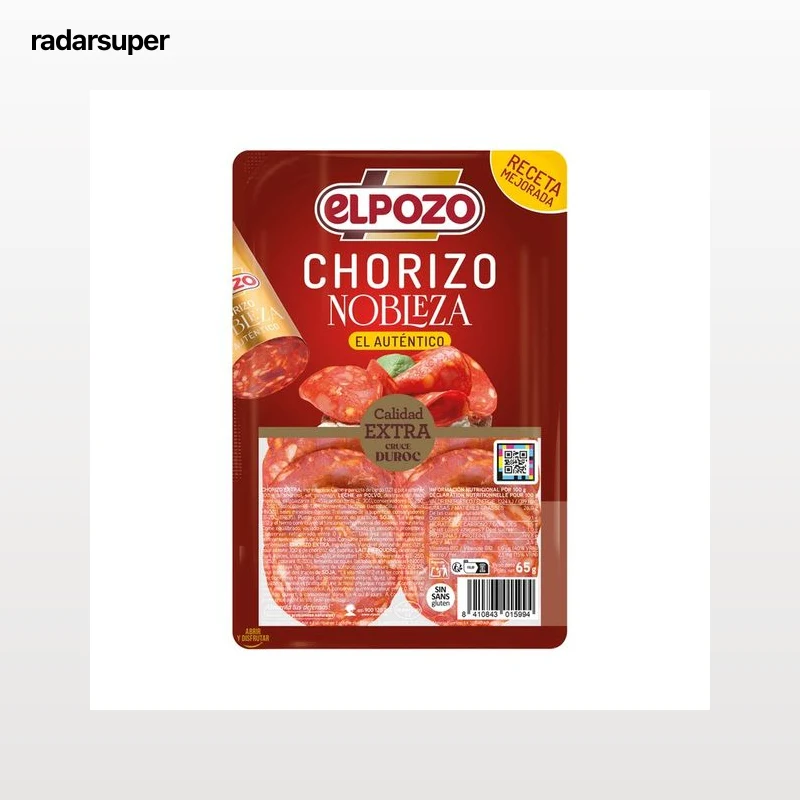 EL POZO Nobleza Chorizo extra cortado en lonchas finas 65 g.