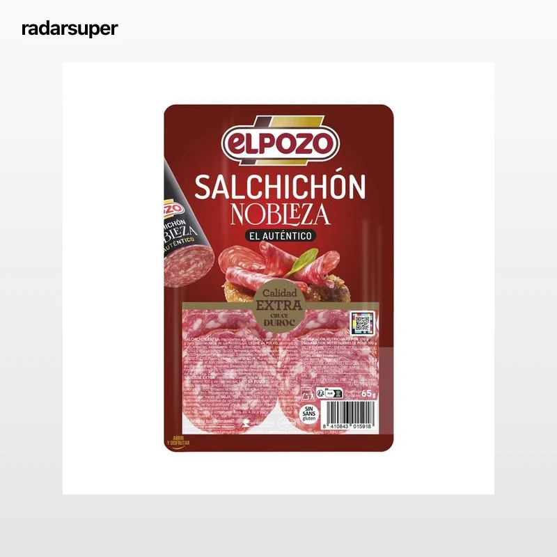 EL POZO Nobleza Salchichón calidad extra cortado en finas lonchas 65 g.