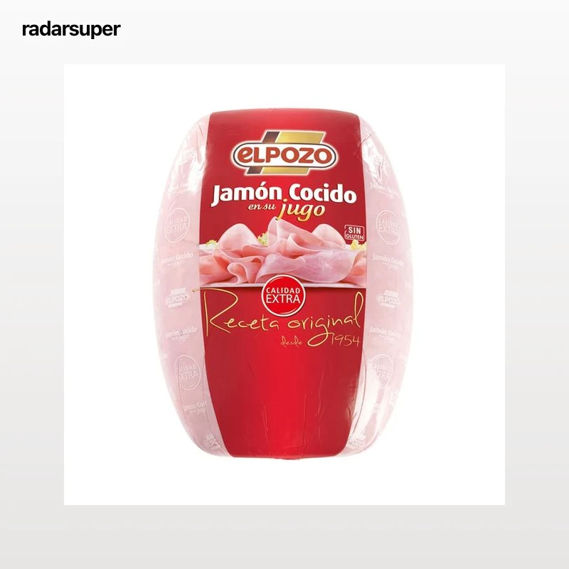 EL POZO Receta original Jamón extra cocido en su jugo cruce Duroc - Loncha normal 2 a 3 mm
