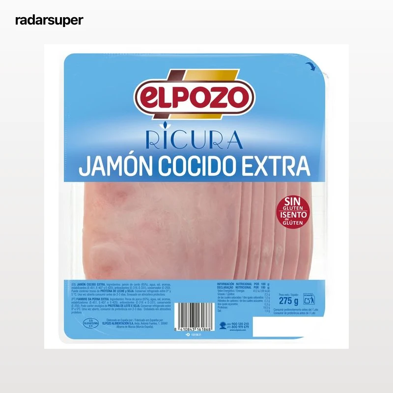 EL POZO Ricura. Jamón cocido Extra - 275g.