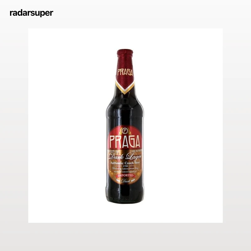PRAGA Cerveza checa negra de importación botella 50 cl.