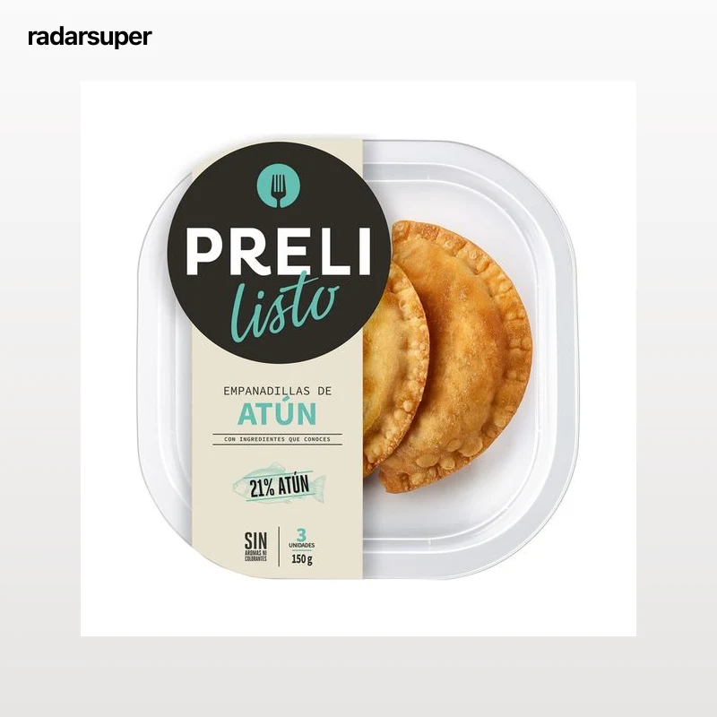 PRELI Empanadillas de atun, listas para calentar y comer 150 g.