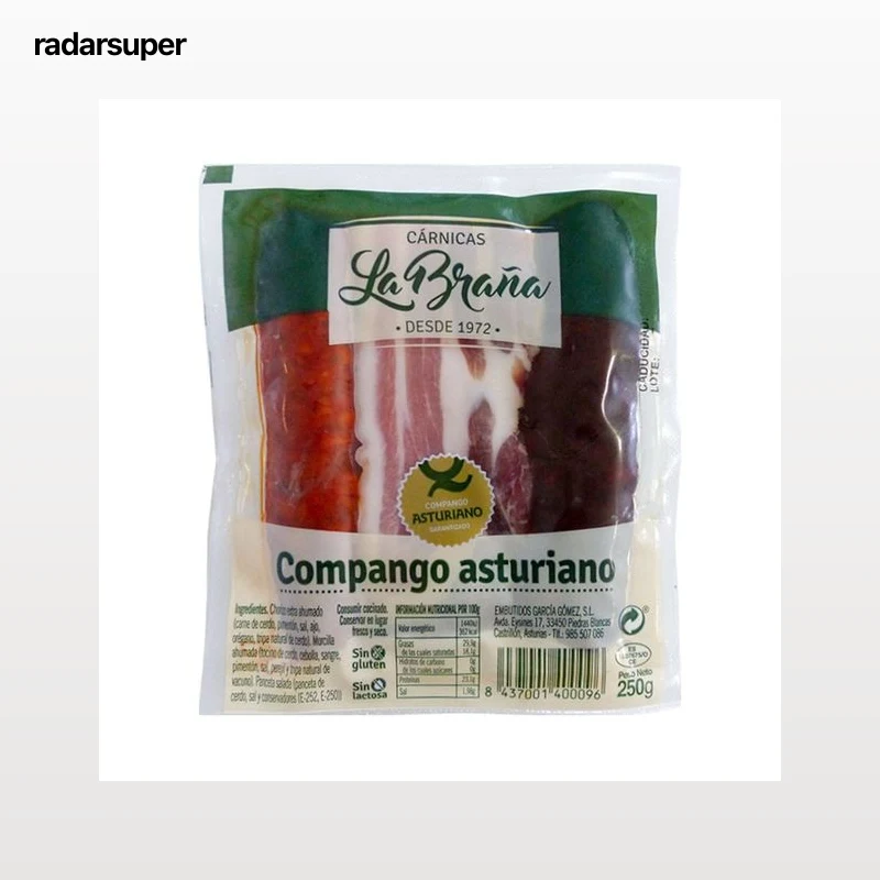 Preparado asturiano para cocidos y fabadas, sin gluten y sin lactosa LA BRAÑA 250 g.