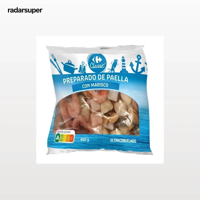Preparado de marisco para paella congelado Carrefour 400 g
