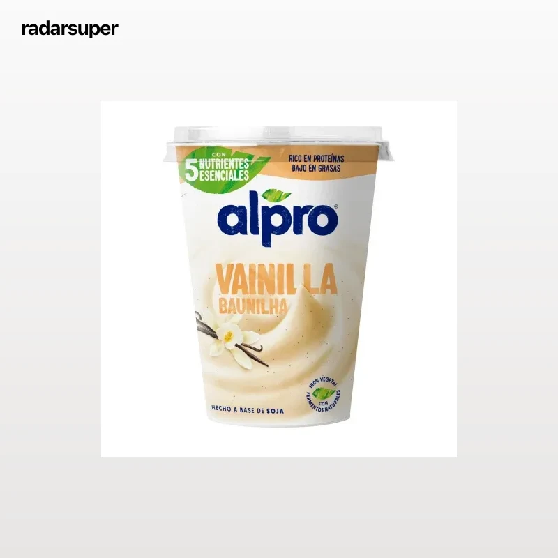 Preparado de soja con vainilla Alpro sin gluten y sin lactosa 400 g.