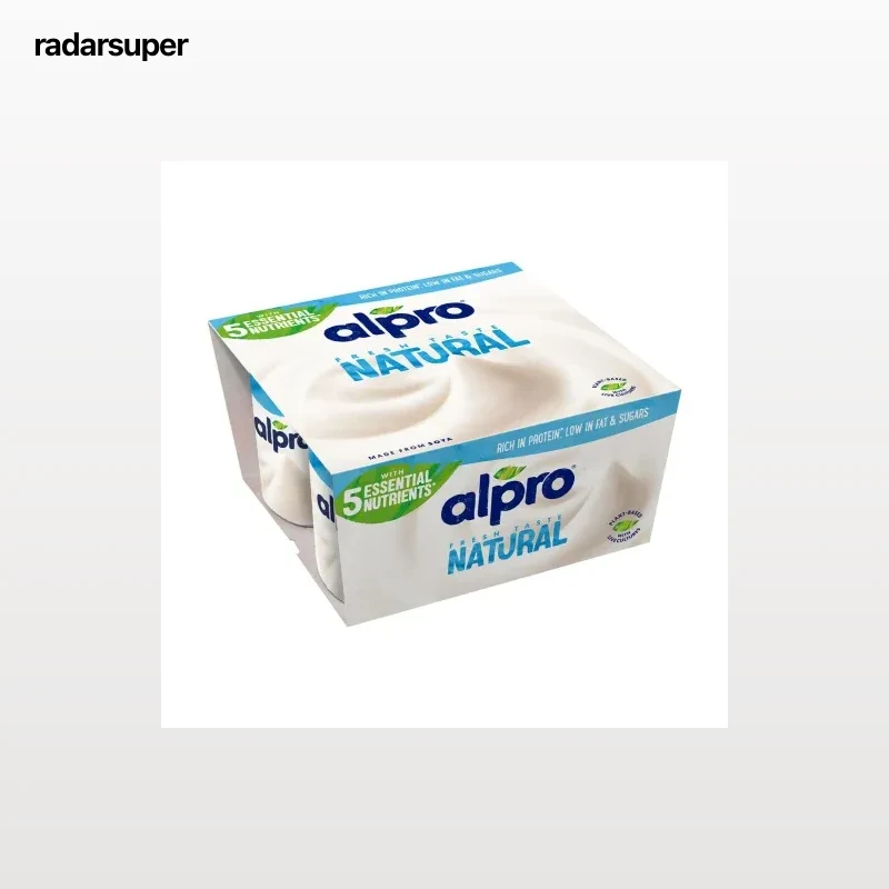 Preparado de soja natural Alpro sin gluten y sin lactosa pack de 4 unidades de 125 g.