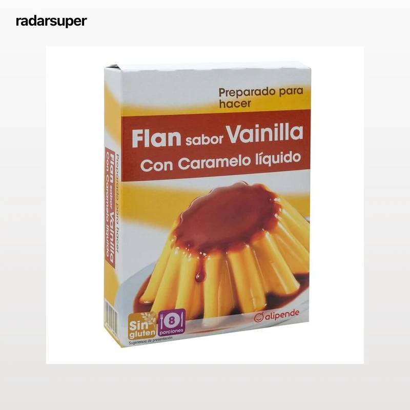 Preparado para hacer flan de vainilla y caramelo 2 uds Alipende 93g
