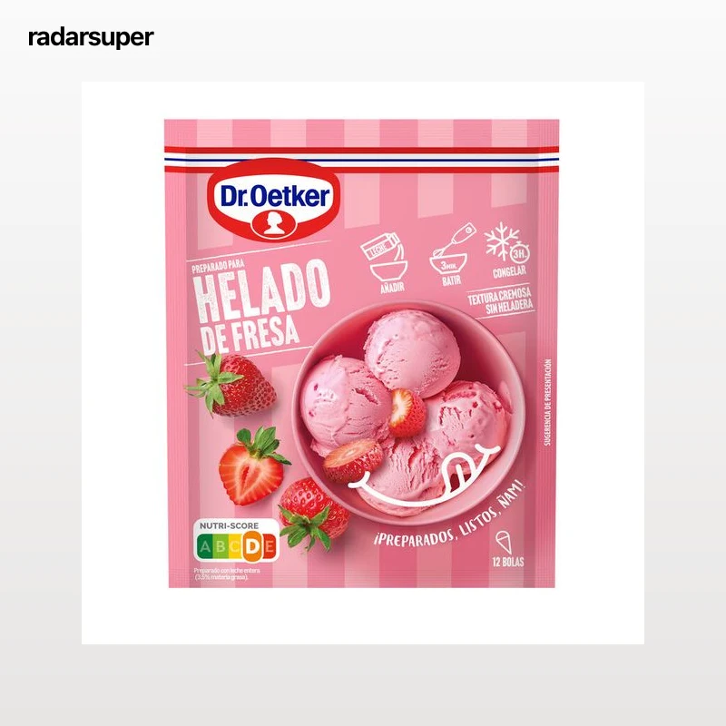 Preparado para helado de fresa Dr. Oetker 78g