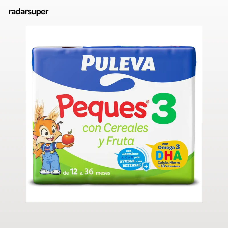 Preparado lácteo con cereales y fruta Peques 3 Puleva 3 x 200 ml