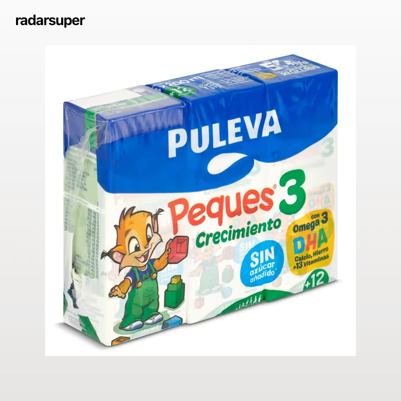 Preparado lácteo de crecimiento +12 meses Peques 3 Puleva 3 x 200 ml