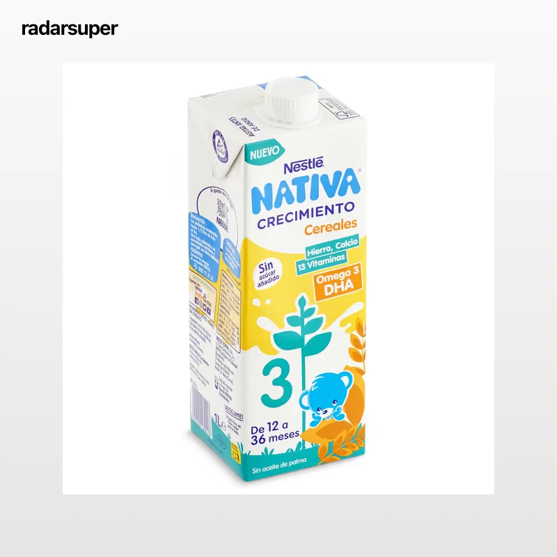 Preparado lácteo de crecimiento con cereales +12 meses Nativa 1 L