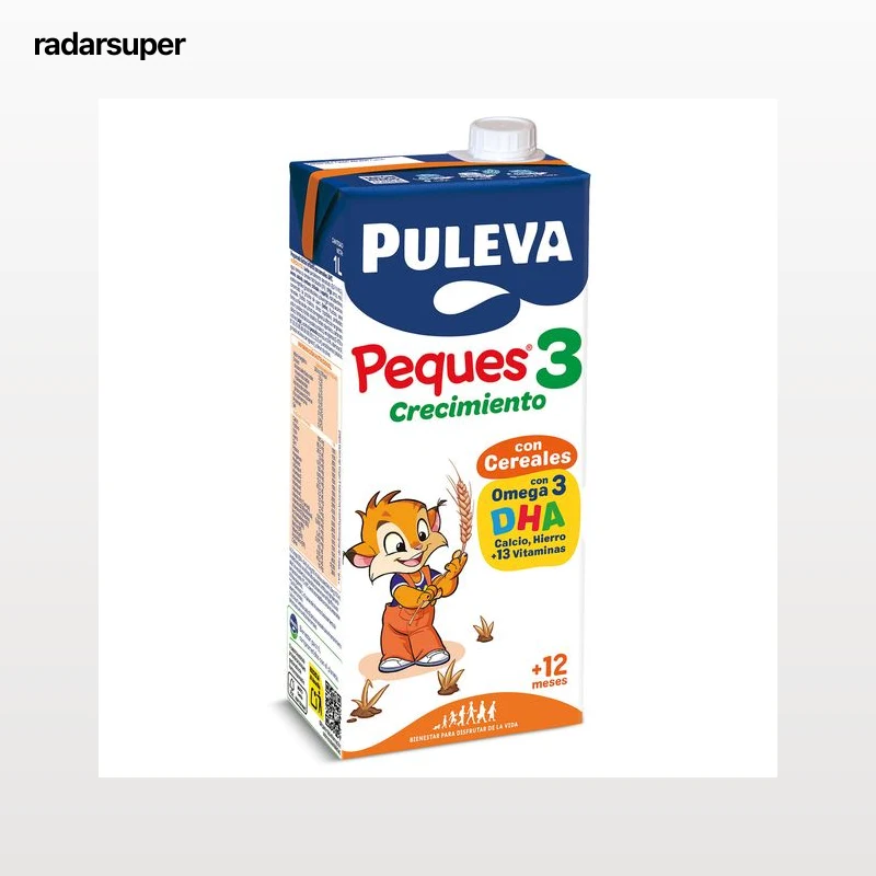 Preparado lácteo de crecimiento con cereales +12 meses Peques 3 Puleva 1 L