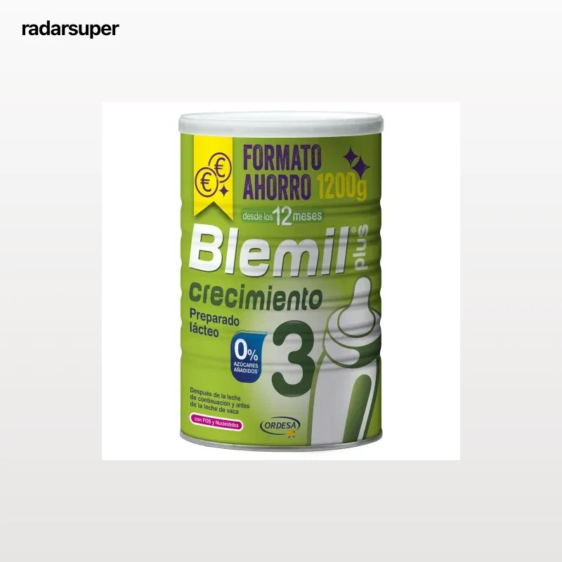 Preparado lácteo de crecimiento desde 12 meses Blemil Plus 3 lata 1200 g.