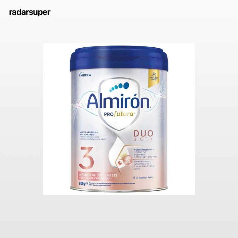 Preparado lácteo infantil de crecimiento desde 12 meses en polvo Almirón Profutura 3 Duobiotik sin aceite de palma lata 800 g.