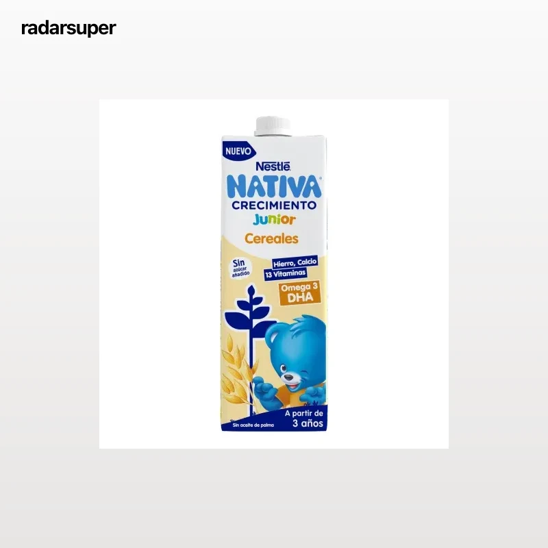 Preparado lácteo infantil de crecimiento desde 3 años con cereales Nestlé Nativa Junior brik 1 l.