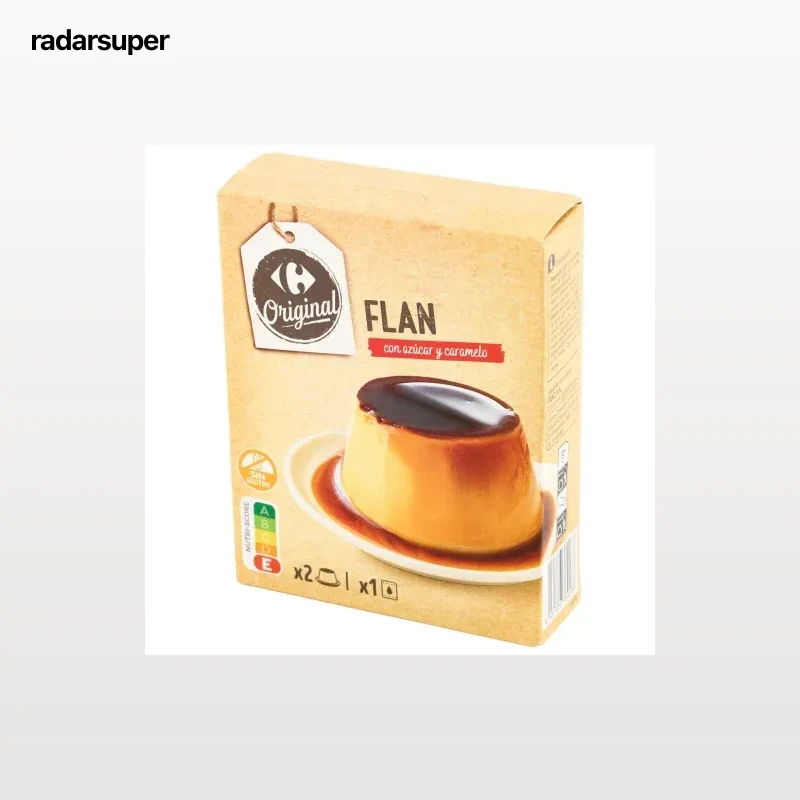 Preparado para flan con azúcar y caramelo Original Carrefour sin gluten 190 g.