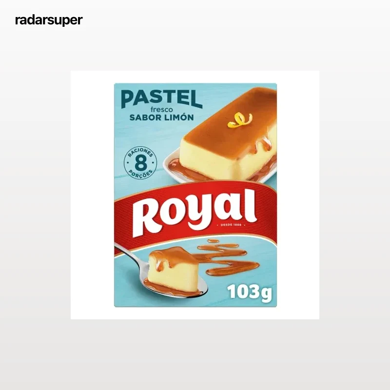 Preparado para hacer pastel sabor limón en polvo Royal 103 g.