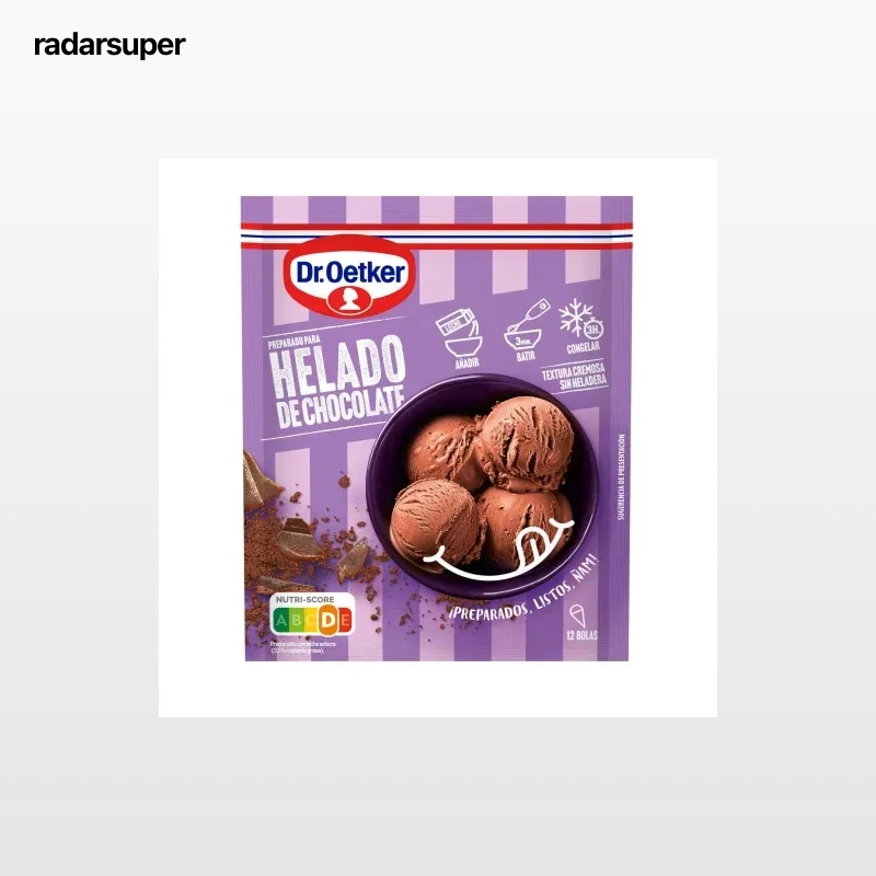 Preparado para helado de chocolate Dr. Oetker 110 g.