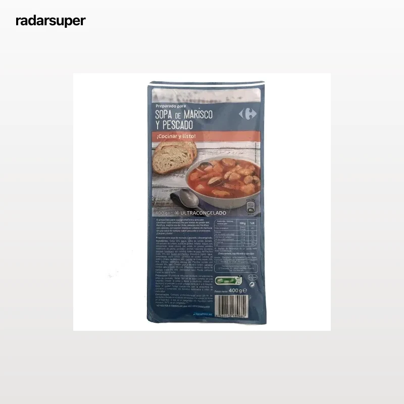 Preparado para sopa de marisco y pescado Carrefour 400 g.