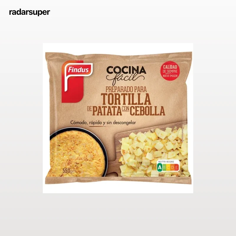 Preparado para tortilla de patata con cebolla Cocina Fácil Findus 550 g.