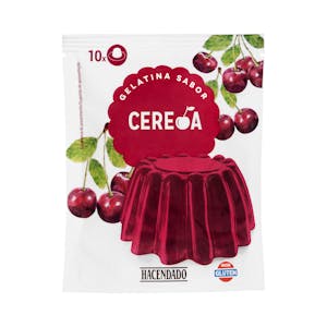 Preparado en polvo gelatina cereza