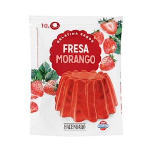Preparado en polvo gelatina fresa