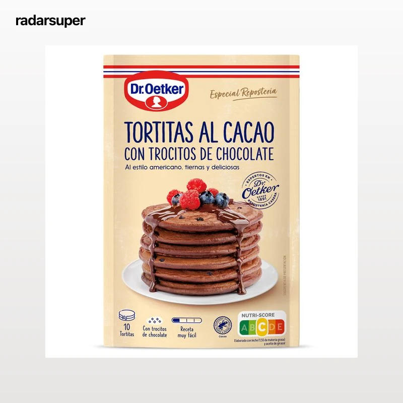 Preparado para tortitas al cacao con chocolate Dr. Oetker 210 g