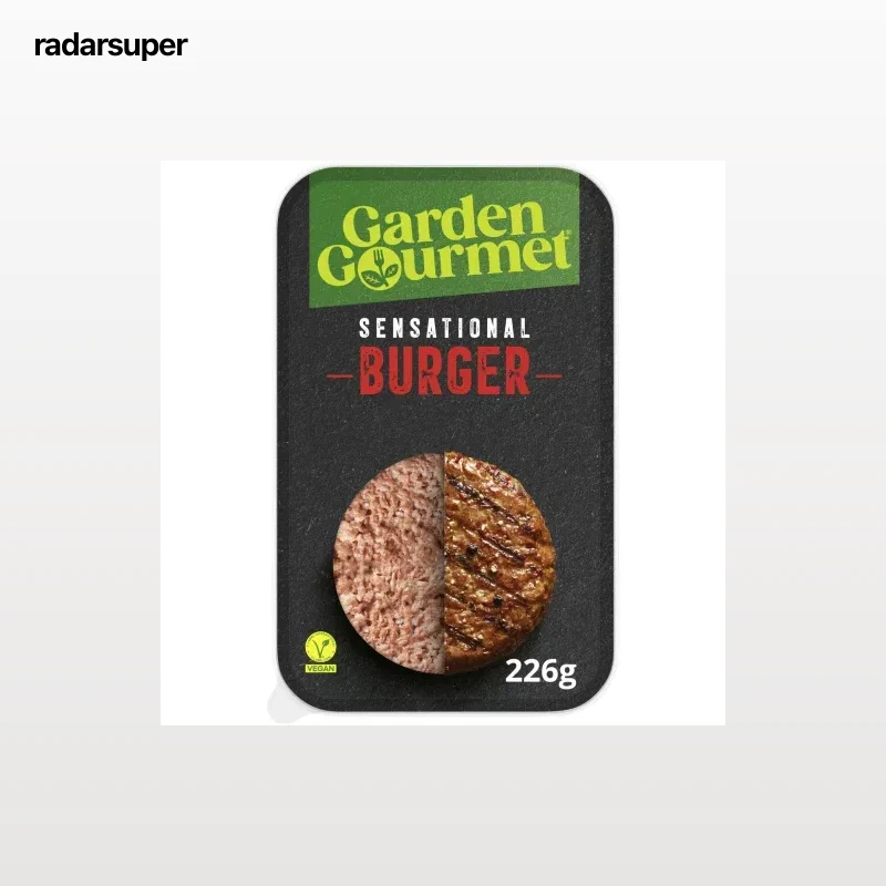 Preparado vegano tipo hamburguesa a base de proteína de soja Garden Gourmet 226 g.