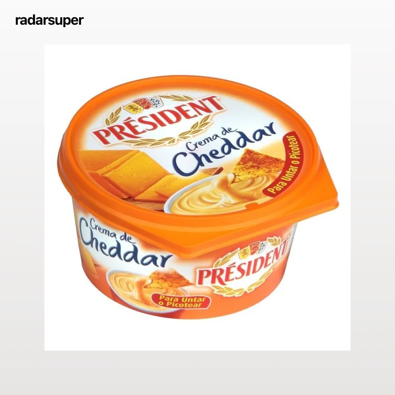 PRESIDENT Crema de queso cheddar 125 g.