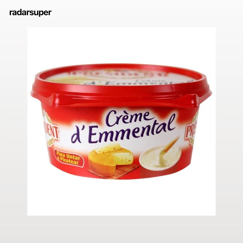 PRESIDENT Crema de queso para untar emmental125 g.