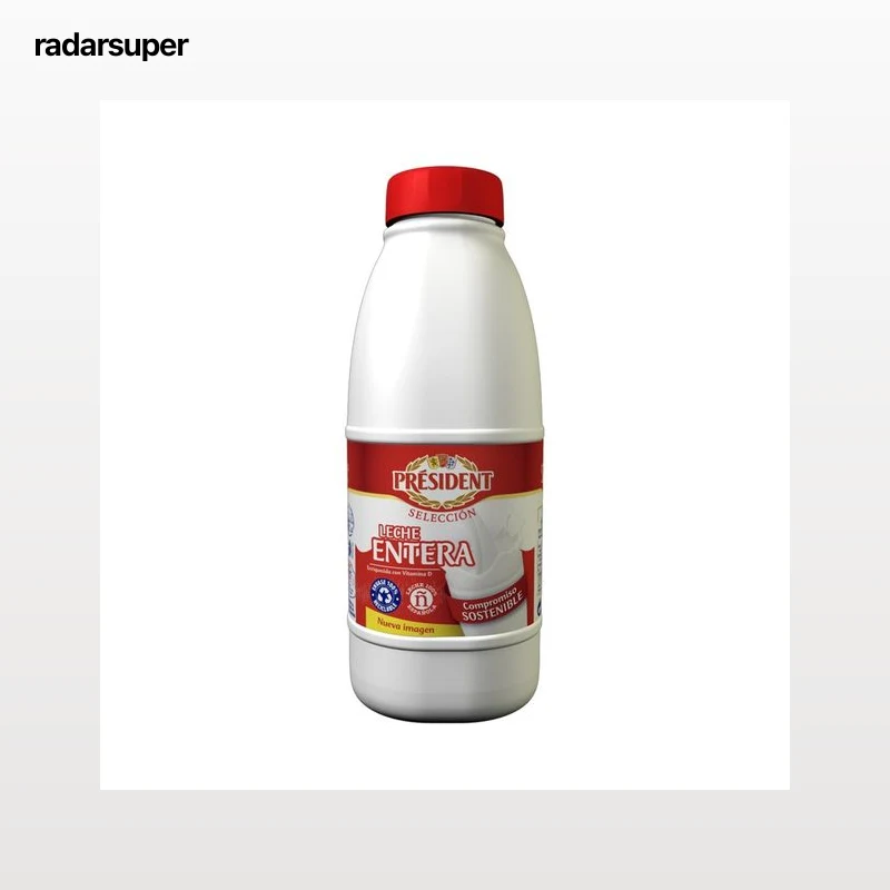 PRÉSIDENT Leche entera de vaca, de origen 100% español Selección 1.5 l.