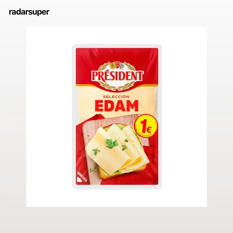 PRÉSIDENT Queso edam en lonchas 75 g.